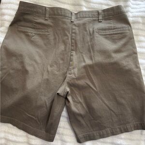 Vintage Navy + Green High Waisted Khaki Canvas Shorts Men's 38 navy Flat Front